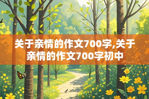 关于亲情的作文700字,关于亲情的作文700字初中