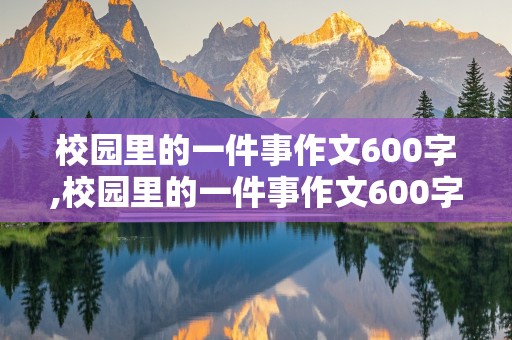 校园里的一件事作文600字,校园里的一件事作文600字初中