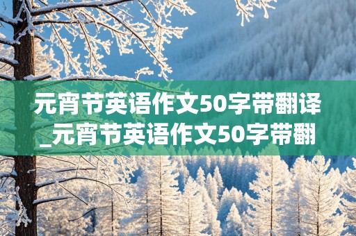 元宵节英语作文50字带翻译_元宵节英语作文50字带翻译六年级