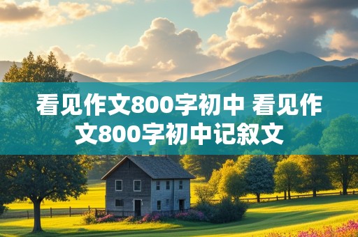 看见作文800字初中 看见作文800字初中记叙文