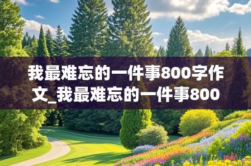 我最难忘的一件事800字作文_我最难忘的一件事800字作文初中