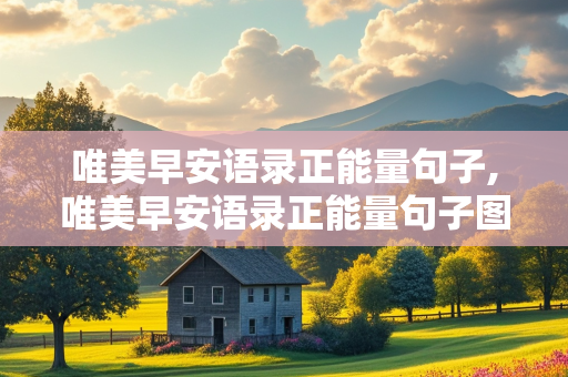 唯美早安语录正能量句子,唯美早安语录正能量句子图片