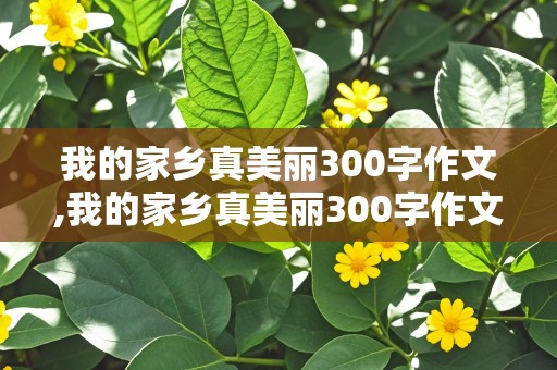 我的家乡真美丽300字作文,我的家乡真美丽300字作文三年级