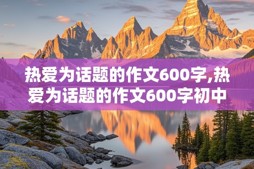 热爱为话题的作文600字,热爱为话题的作文600字初中