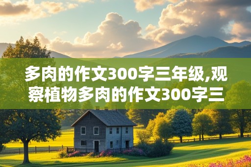 多肉的作文300字三年级,观察植物多肉的作文300字三年级