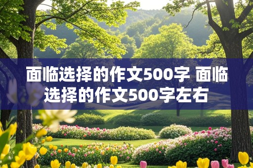 面临选择的作文500字 面临选择的作文500字左右