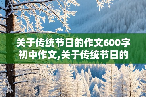 关于传统节日的作文600字初中作文,关于传统节日的作文600字初中作文春节