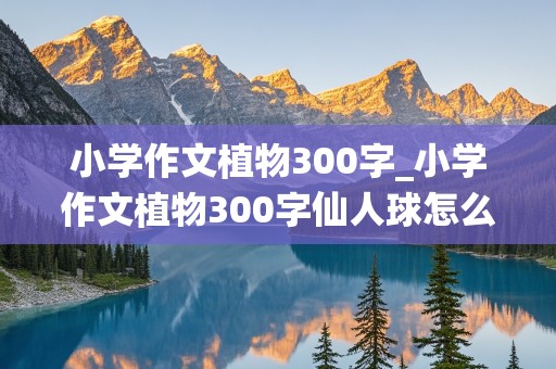 小学作文植物300字_小学作文植物300字仙人球怎么写