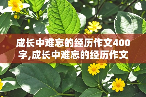 成长中难忘的经历作文400字,成长中难忘的经历作文400字五年级