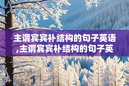 主谓宾宾补结构的句子英语,主谓宾宾补结构的句子英语及改被动