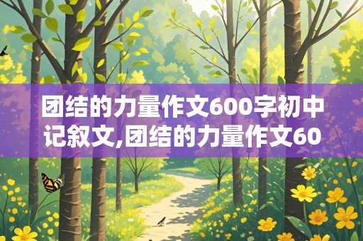 团结的力量作文600字初中记叙文,团结的力量作文600字初中记叙文怎么写