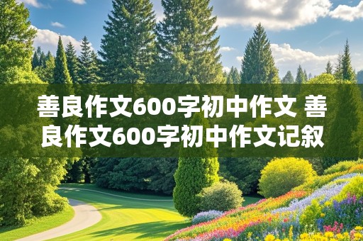 善良作文600字初中作文 善良作文600字初中作文记叙文