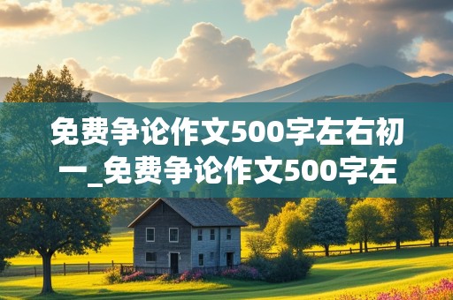 免费争论作文500字左右初一_免费争论作文500字左右初一上册