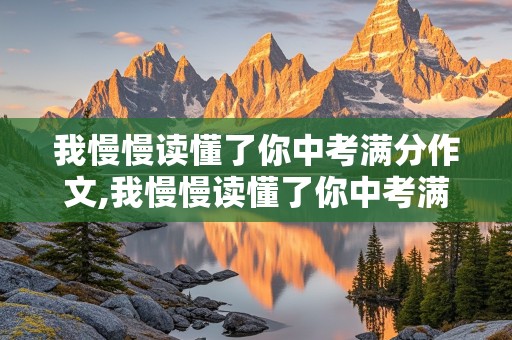 我慢慢读懂了你中考满分作文,我慢慢读懂了你中考满分作文700