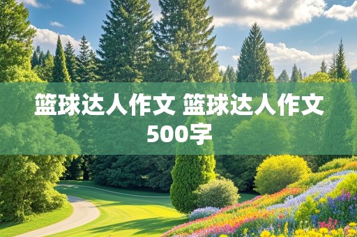 篮球达人作文 篮球达人作文500字