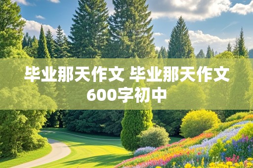 毕业那天作文 毕业那天作文600字初中