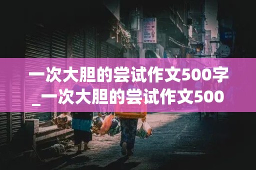 一次大胆的尝试作文500字_一次大胆的尝试作文500字,范文