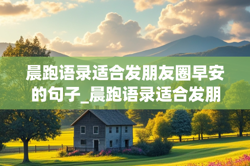 晨跑语录适合发朋友圈早安的句子_晨跑语录适合发朋友圈早安的句子天津的区号