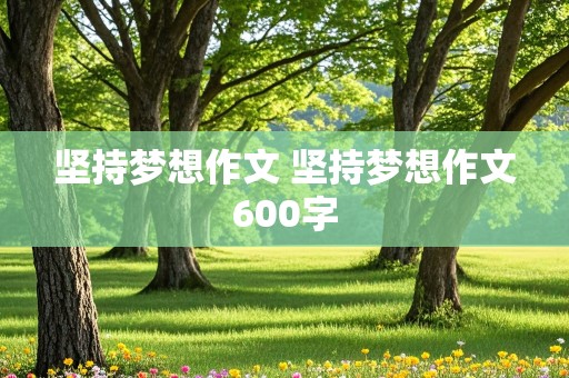 坚持梦想作文 坚持梦想作文600字