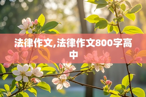 法律作文,法律作文800字高中