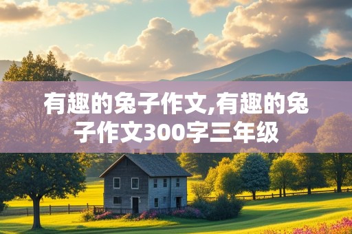 有趣的兔子作文,有趣的兔子作文300字三年级