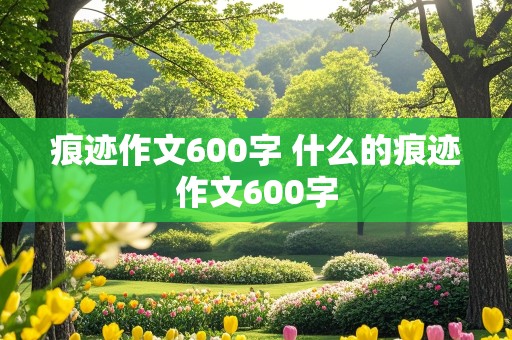 痕迹作文600字 什么的痕迹作文600字