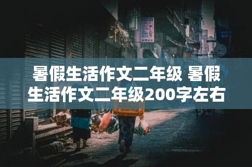 暑假生活作文二年级 暑假生活作文二年级200字左右