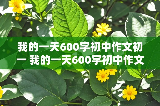 我的一天600字初中作文初一 我的一天600字初中作文初一叙事