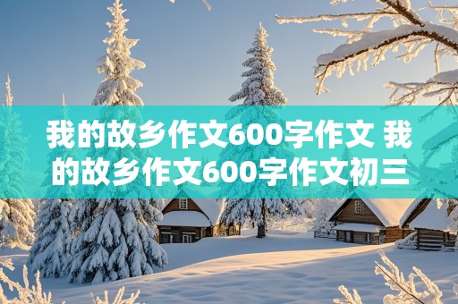 我的故乡作文600字作文 我的故乡作文600字作文初三