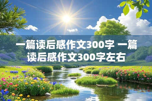 一篇读后感作文300字 一篇读后感作文300字左右