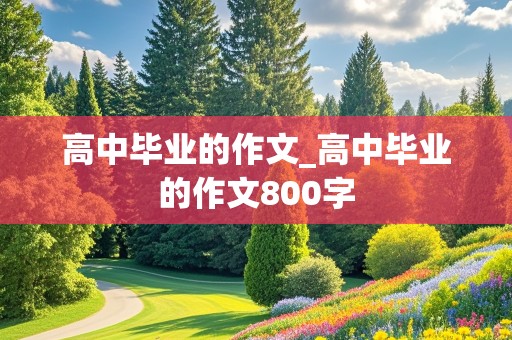 高中毕业的作文_高中毕业的作文800字