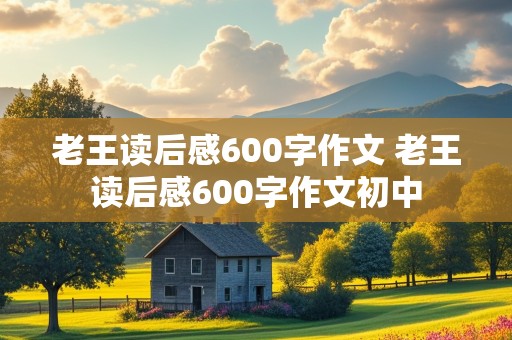 老王读后感600字作文 老王读后感600字作文初中