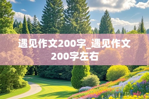 遇见作文200字_遇见作文200字左右