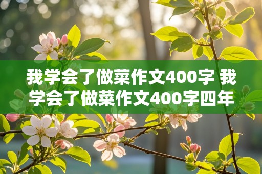 我学会了做菜作文400字 我学会了做菜作文400字四年级