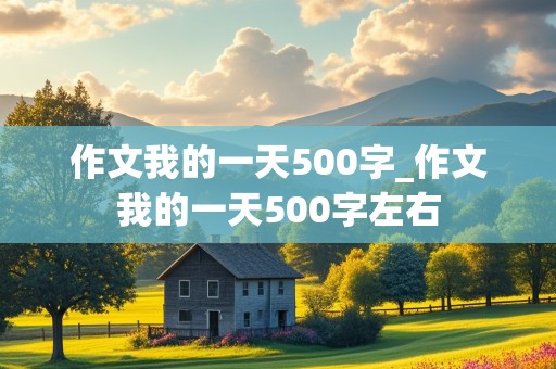 作文我的一天500字_作文我的一天500字左右