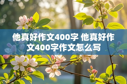 他真好作文400字 他真好作文400字作文怎么写