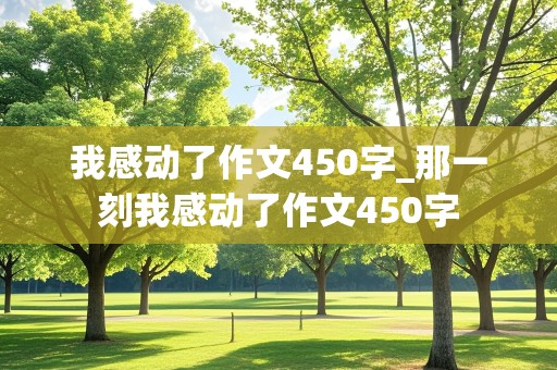 我感动了作文450字_那一刻我感动了作文450字