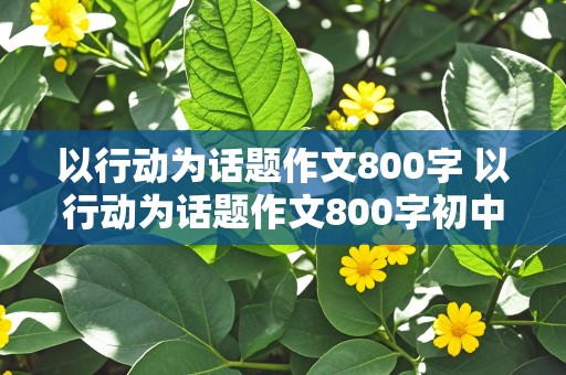 以行动为话题作文800字 以行动为话题作文800字初中