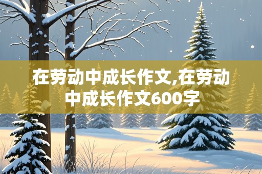 在劳动中成长作文,在劳动中成长作文600字