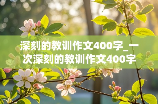 深刻的教训作文400字_一次深刻的教训作文400字