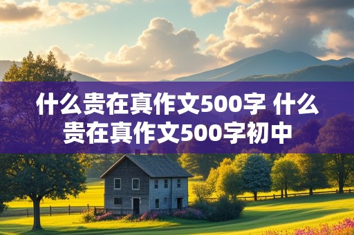 什么贵在真作文500字 什么贵在真作文500字初中