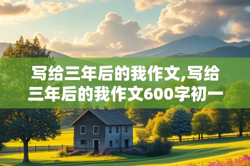 写给三年后的我作文,写给三年后的我作文600字初一