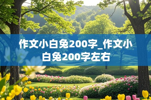 作文小白兔200字_作文小白兔200字左右