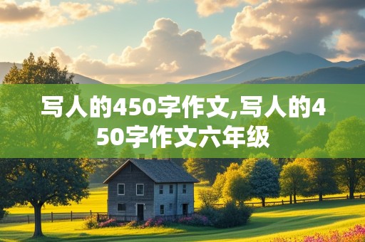 写人的450字作文,写人的450字作文六年级