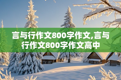 言与行作文800字作文,言与行作文800字作文高中