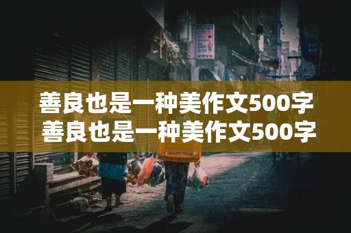 善良也是一种美作文500字 善良也是一种美作文500字作文