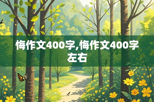 悔作文400字,悔作文400字左右