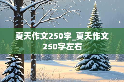 夏天作文250字_夏天作文250字左右