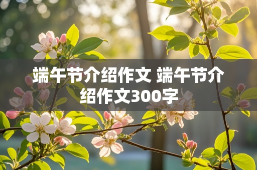 端午节介绍作文 端午节介绍作文300字