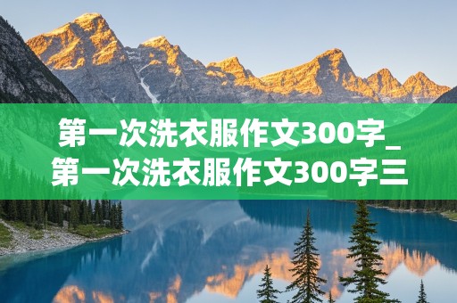 第一次洗衣服作文300字_第一次洗衣服作文300字三年级